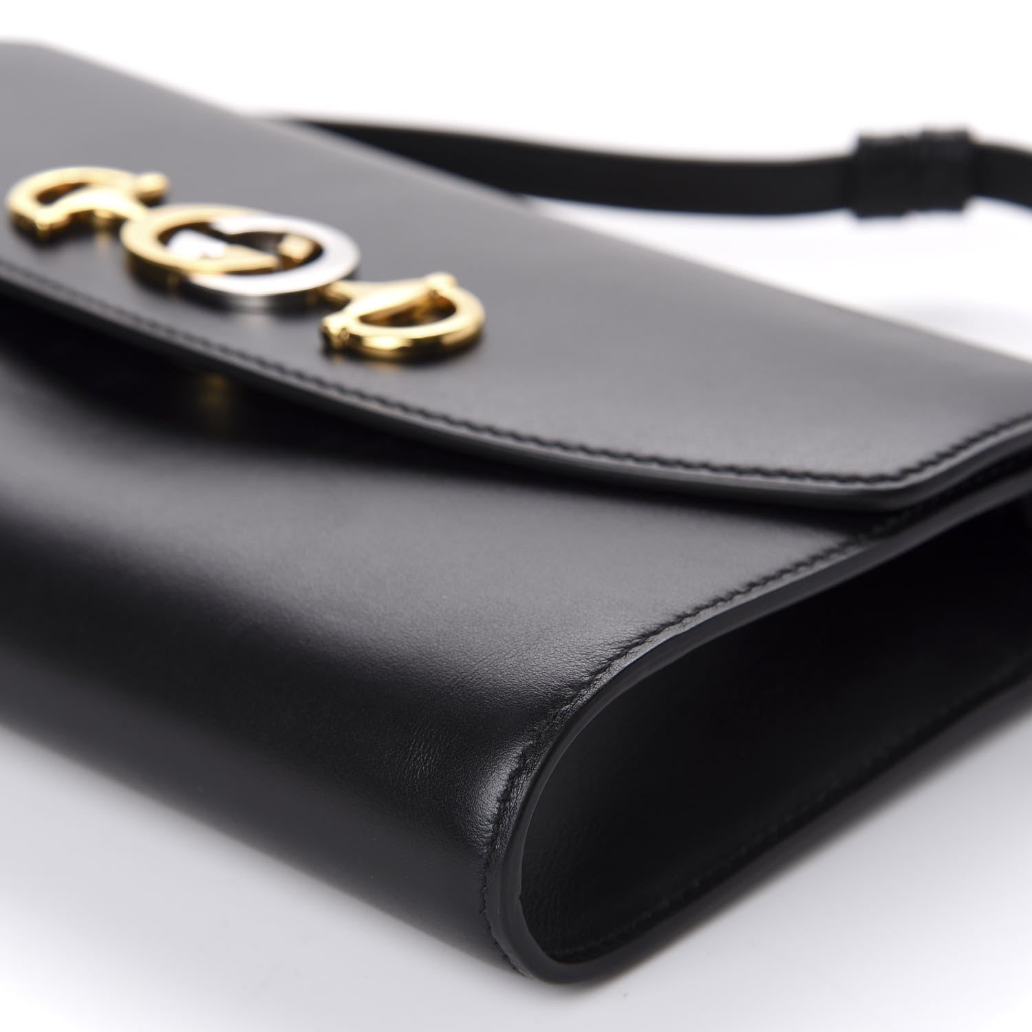 Gucci Smooth Calfskin Small Zumi Top Handle Shoulder Bag Black 8 of 17