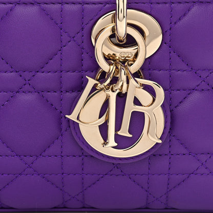Christian Dior Lambskin Cannage Small Lady D-Joy Purple 8 of 11