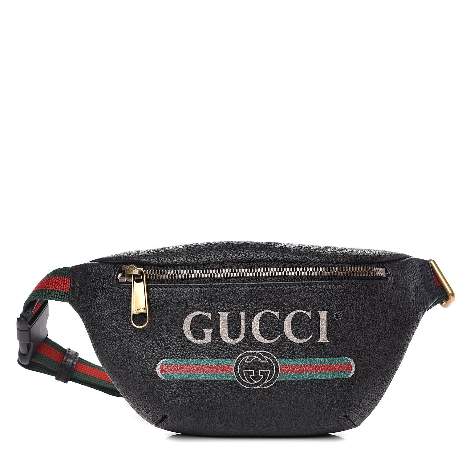 Gucci Grained Calfskin Small Logo Belt Bag Black 1 of 10