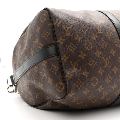 Louis Vuitton Monogram Macassar Keepall Bandouliere 45 12 of 21