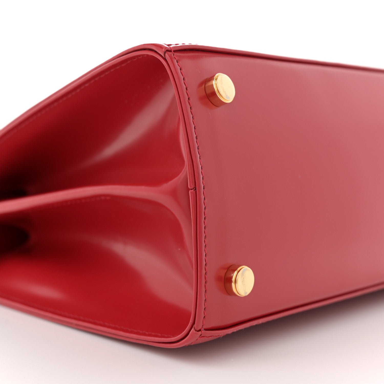 Salvatore Ferragamo Brushed Off Calfskin Small Iconic Top Handle Red 9 of 11