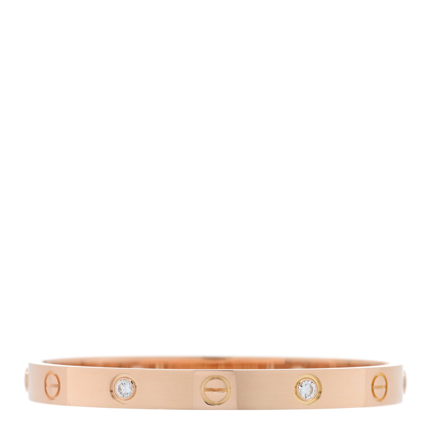 18K Pink Gold 4 Diamond LOVE Bracelet 16