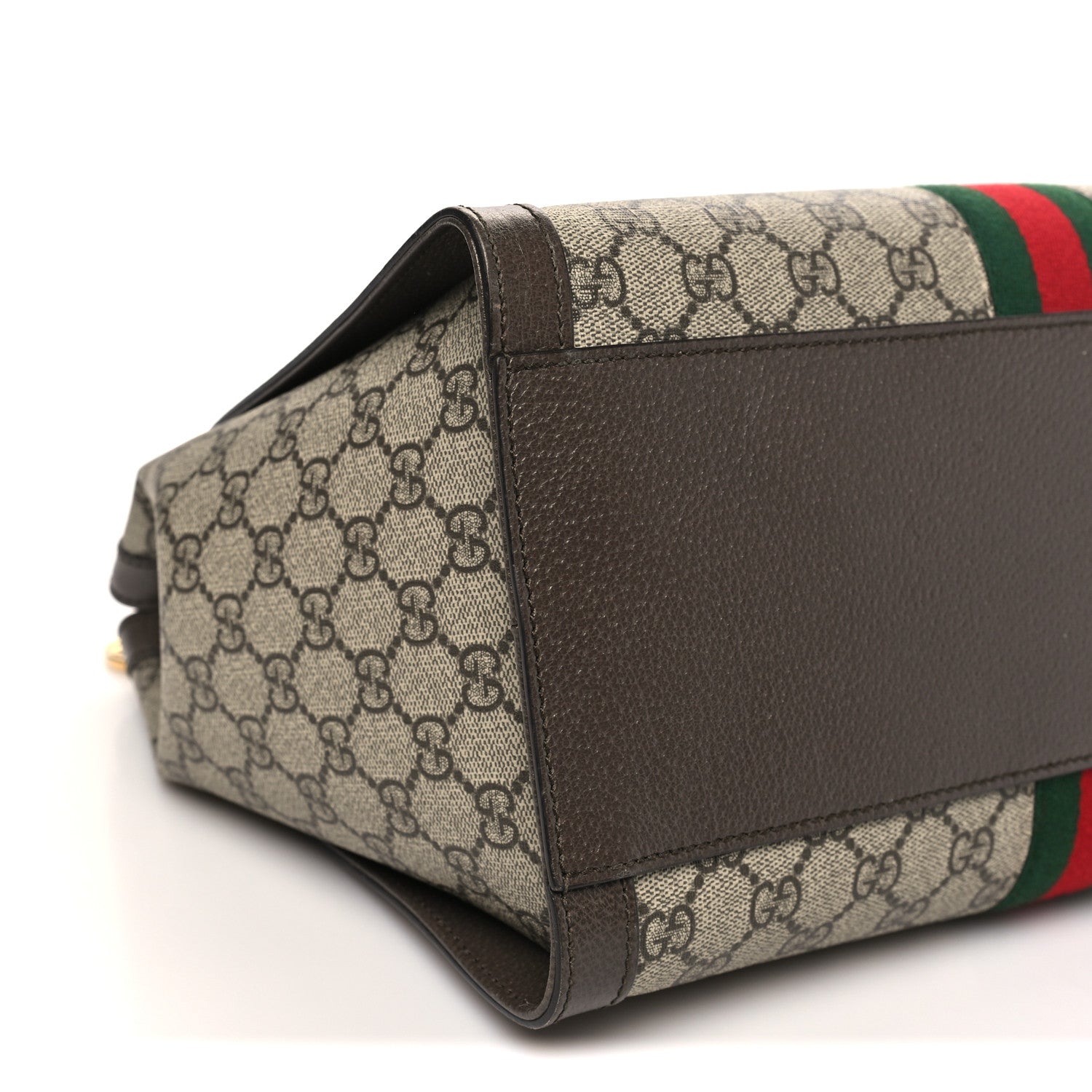 Gucci GG Supreme Monogram Web Medium Ophidia Tote Bag Brown 9 of 11