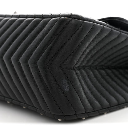 Chanel Sheepskin Chevron Quilted Studded 2.55 Reissue 226 Flap Black 9 of 11