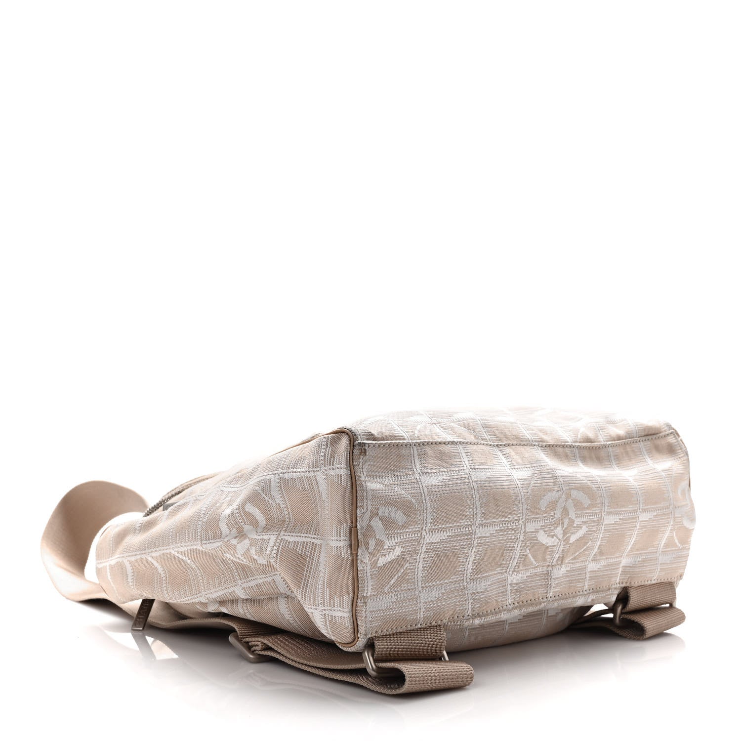 Chanel Nylon Travel Backpack Beige 4 of 12