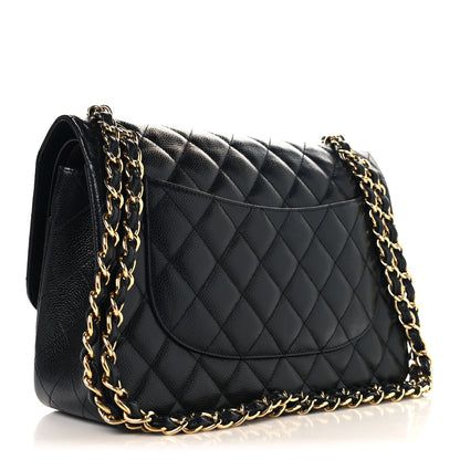Chanel Caviar Quilted Jumbo Double Flap Black 3 of 10