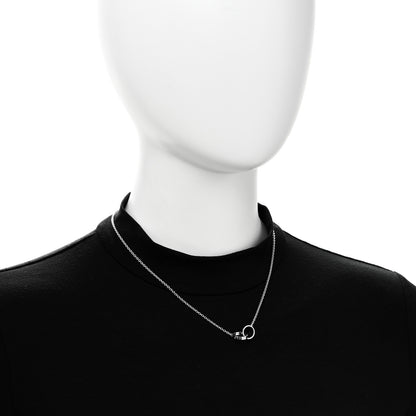 Cartier 18K White Gold Interlocking LOVE Necklace 2 of 6
