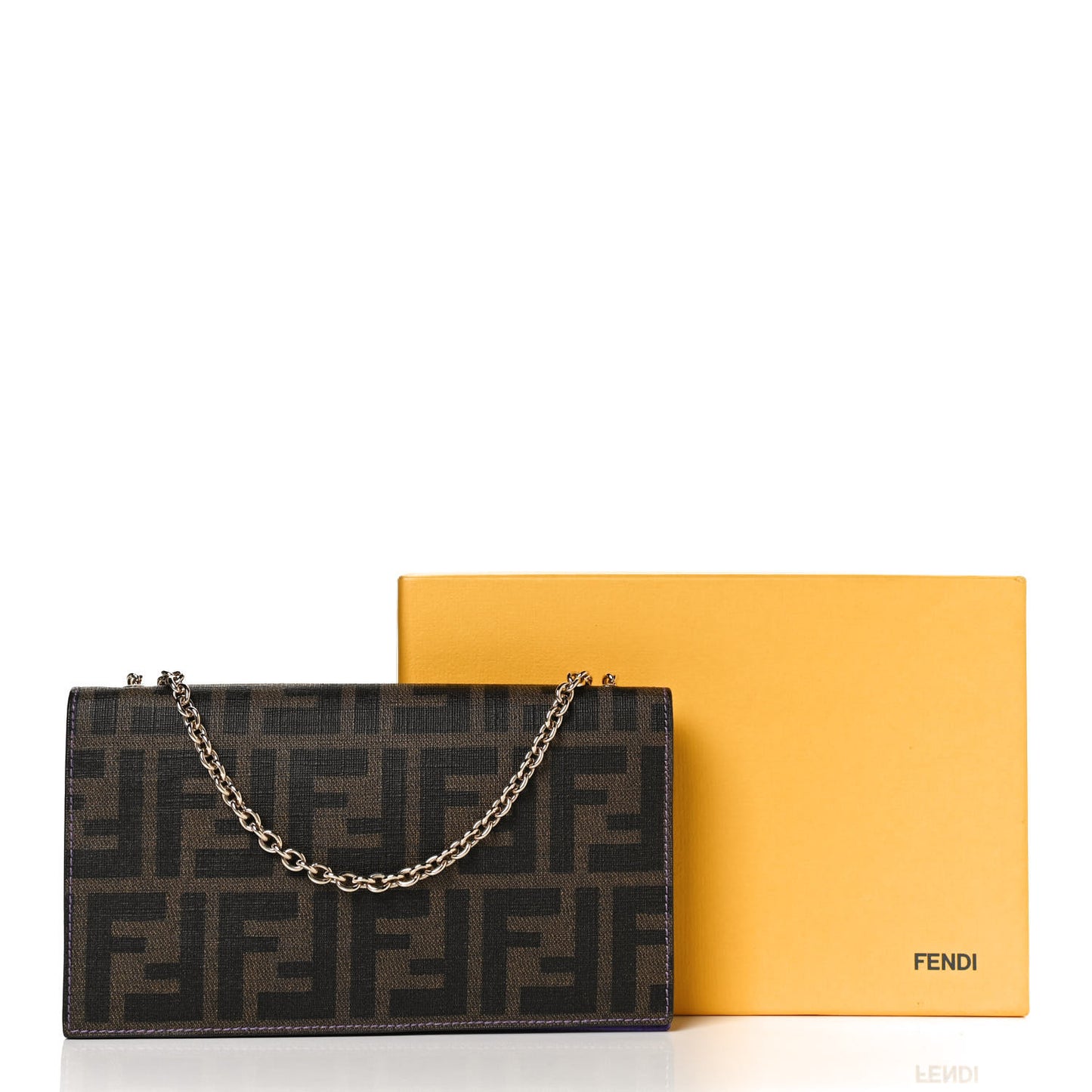 Zucca Spalmati Chain Clutch Tobacco Purple