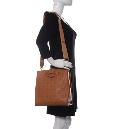 MCM Calfskin Ottomar Monogram Essential Bucket Bag Cognac 2 of 9