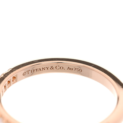 Tiffany 18K Rose Gold Diamond .17ctw Half Circle Soleste Band Ring 49 5 4 of 4