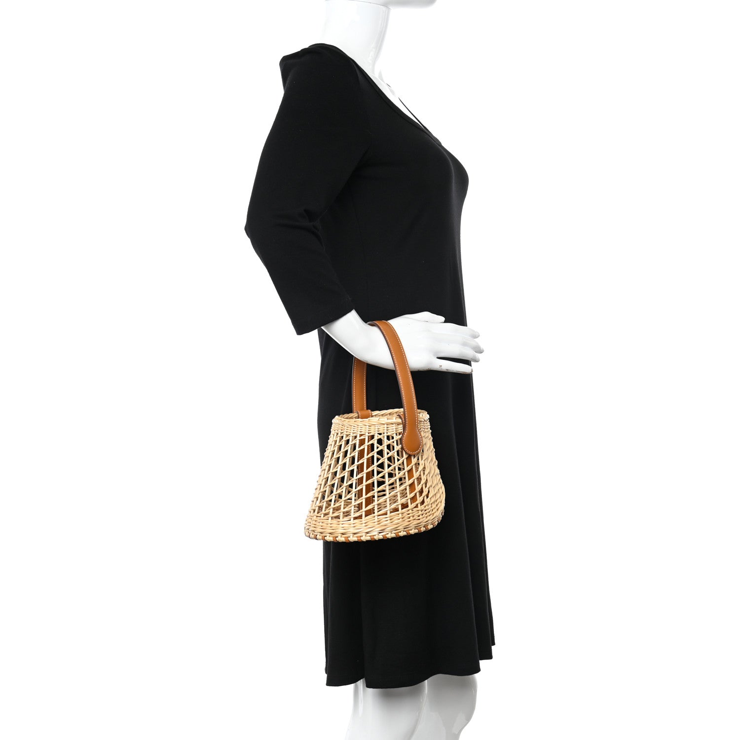 Hermes Butler Calfskin Wicker Sabot Picnic Bag Naturel Fauve 2 of 11