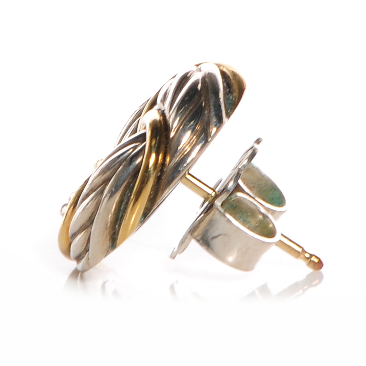 Sterling Silver 18K Yellow Gold Infinity Love Knot Earrings