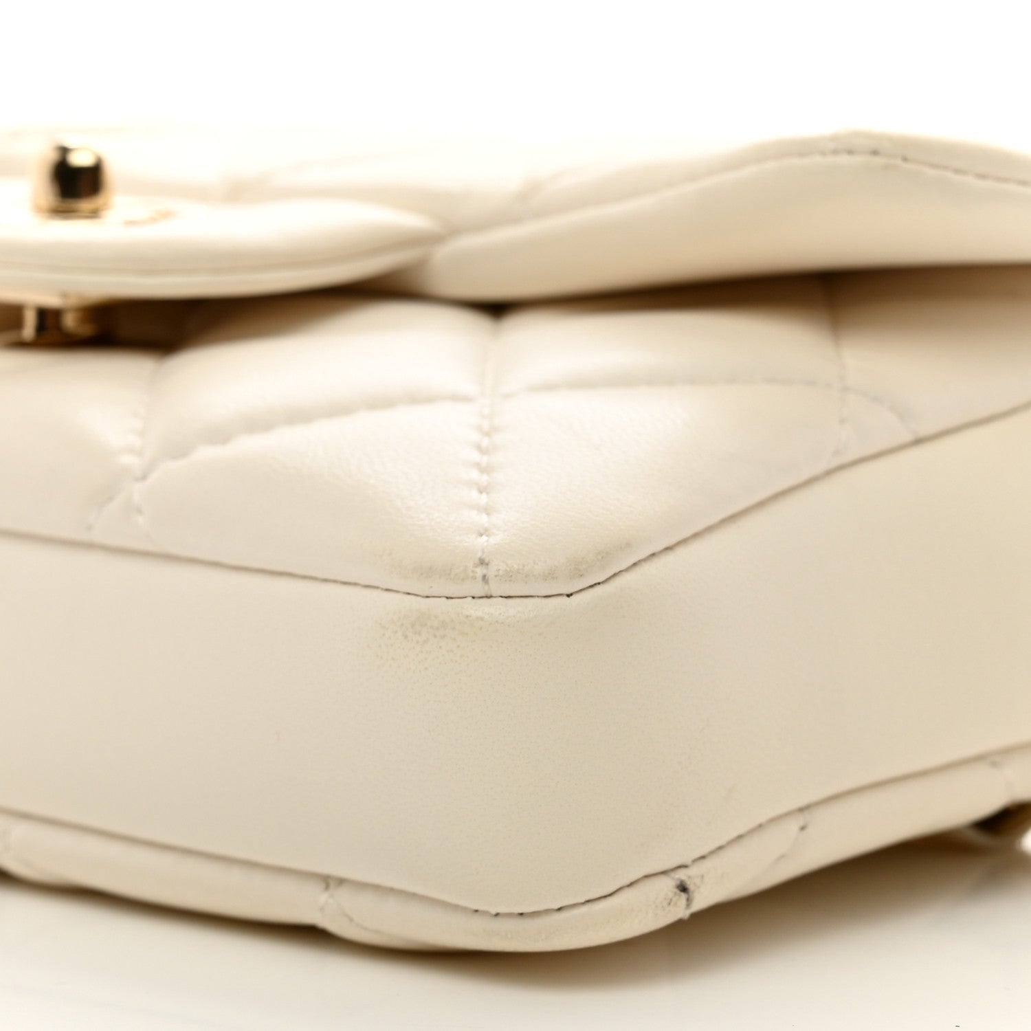 Chanel Lambskin Quilted Mini My Precious Waist Bag White 10 of 12