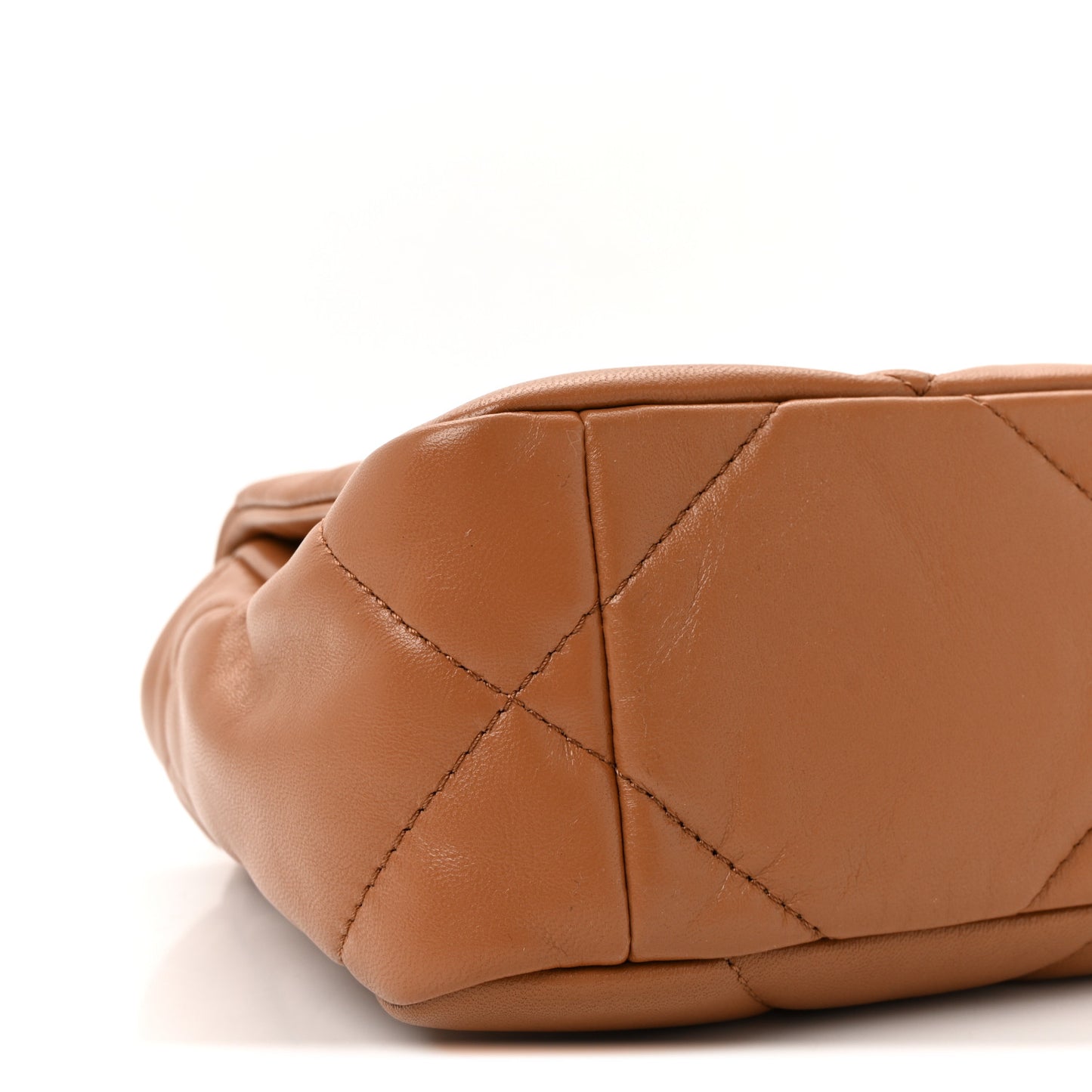 Lambskin Quilted Medium Chanel 19 Flap Brown