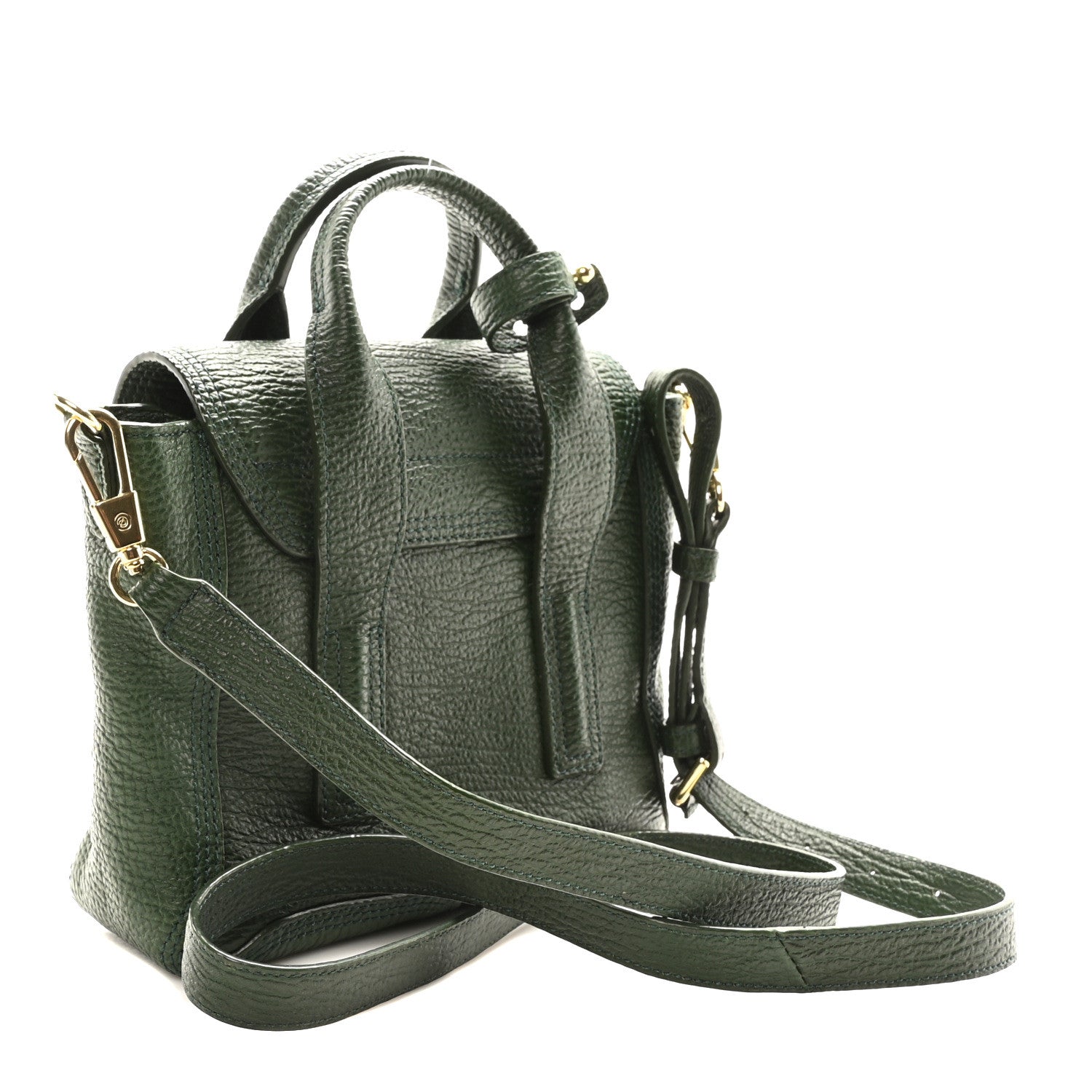 3.1 Phillip Lim Textured Calfskin Mini Pashli Satchel Military Green 3 of 10