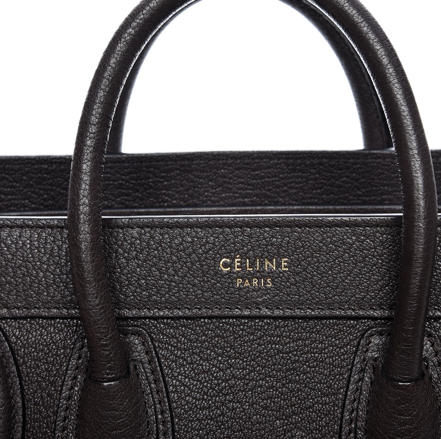 Celine Goatskin Nano Luggage Dark Taupe 7 of 10