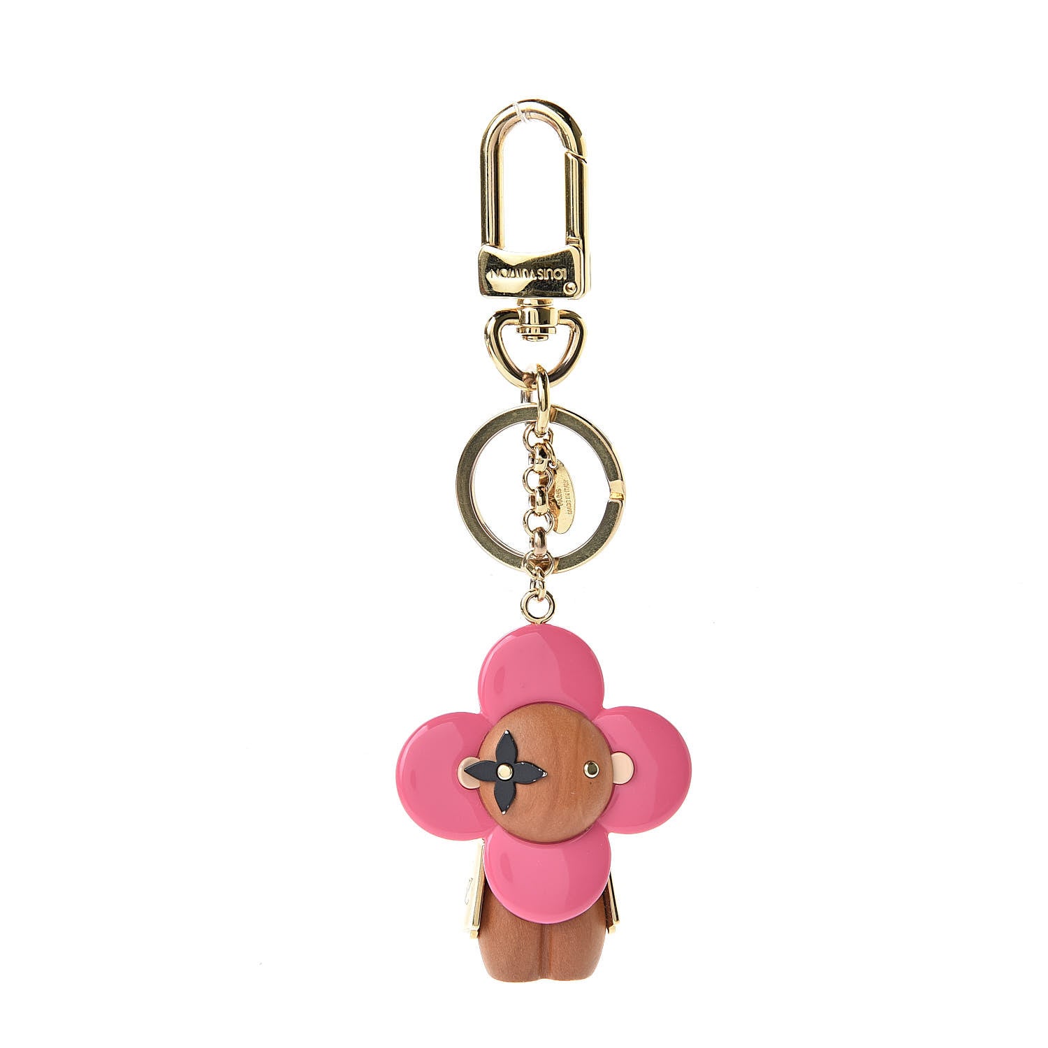Louis Vuitton Resin Wood Vivienne Bag Charm Pink 1 of 5
