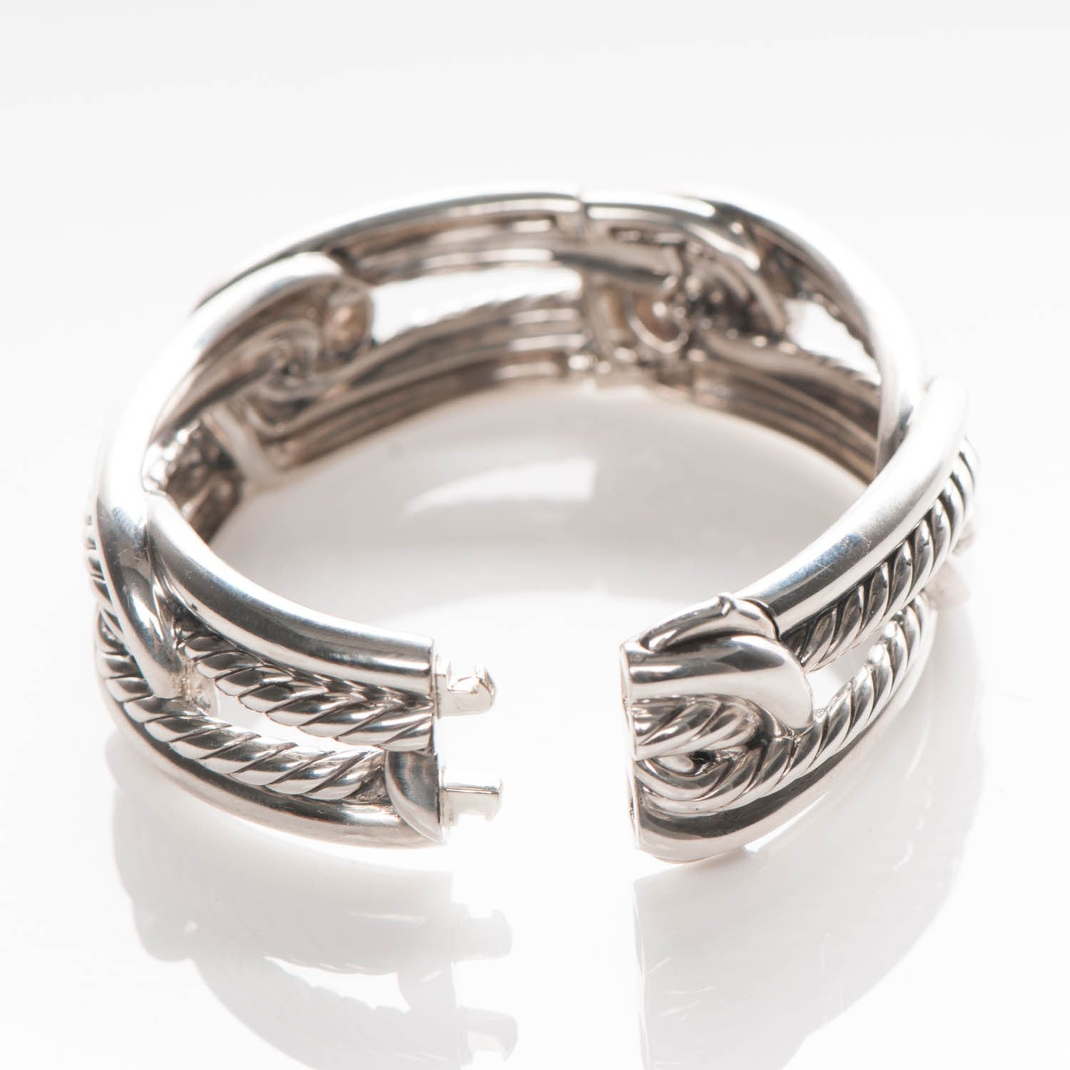David Yurman Sterling Silver 20mm Labyrinth Link Bracelet 5 of 5