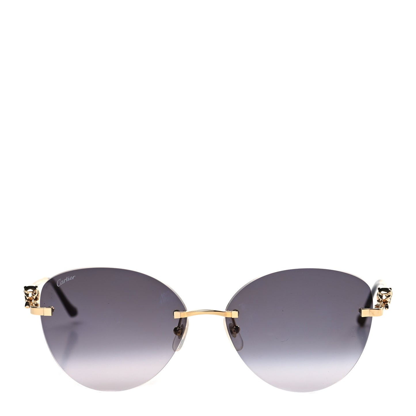 Panthere De Cartier Aviator Sunglasses Gold