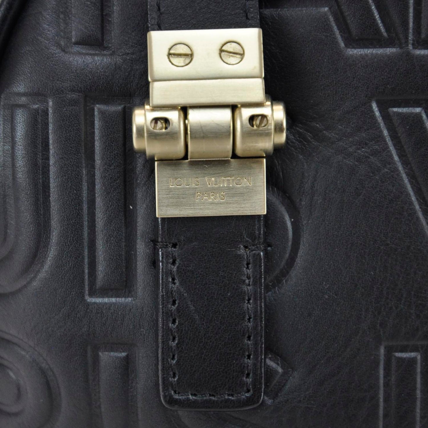 Calfskin Embossed Speedy Cube 30 Black