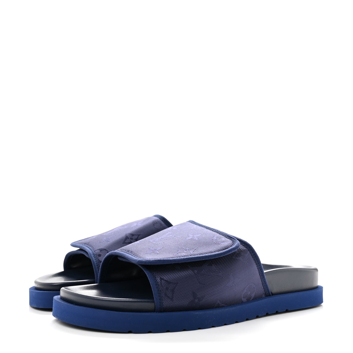 Monogram Mens Miami Mules 8.5 Navy Blue