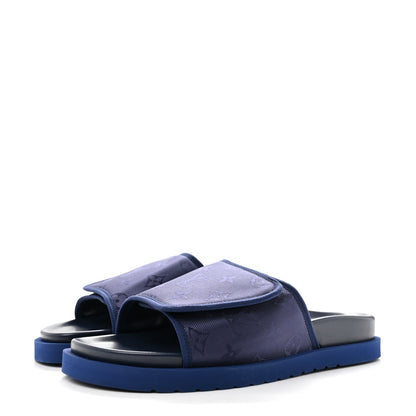 Louis Vuitton Monogram Mens Miami Mules 8.5 Navy Blue 4 of 9