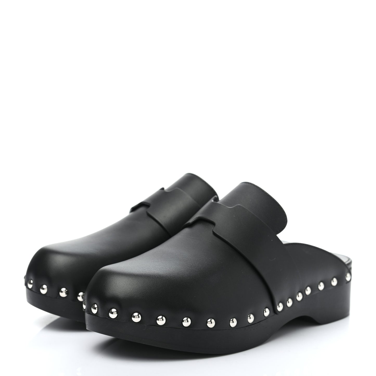 Calfskin Calya Mules 36 Black