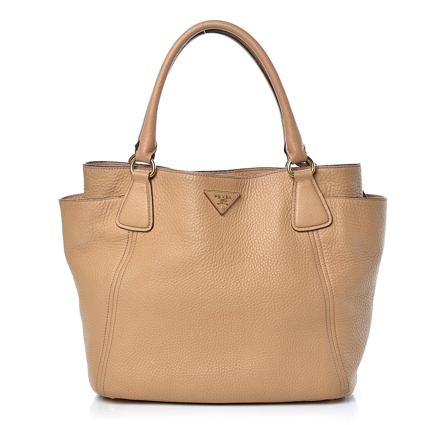Vitello Daino Side Pocket Tote Sughero