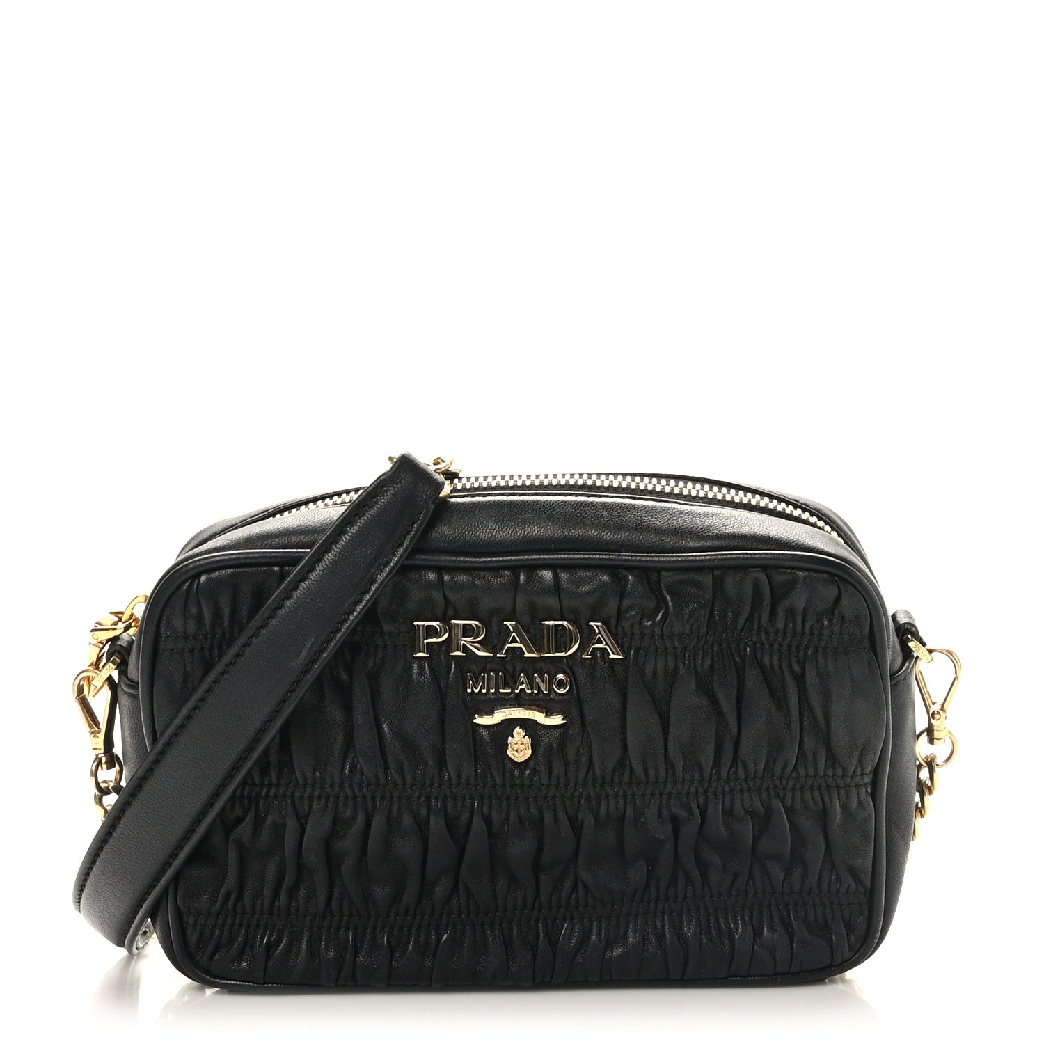 Prada Nappa Gaufre Camera Bag Black 1 of 8