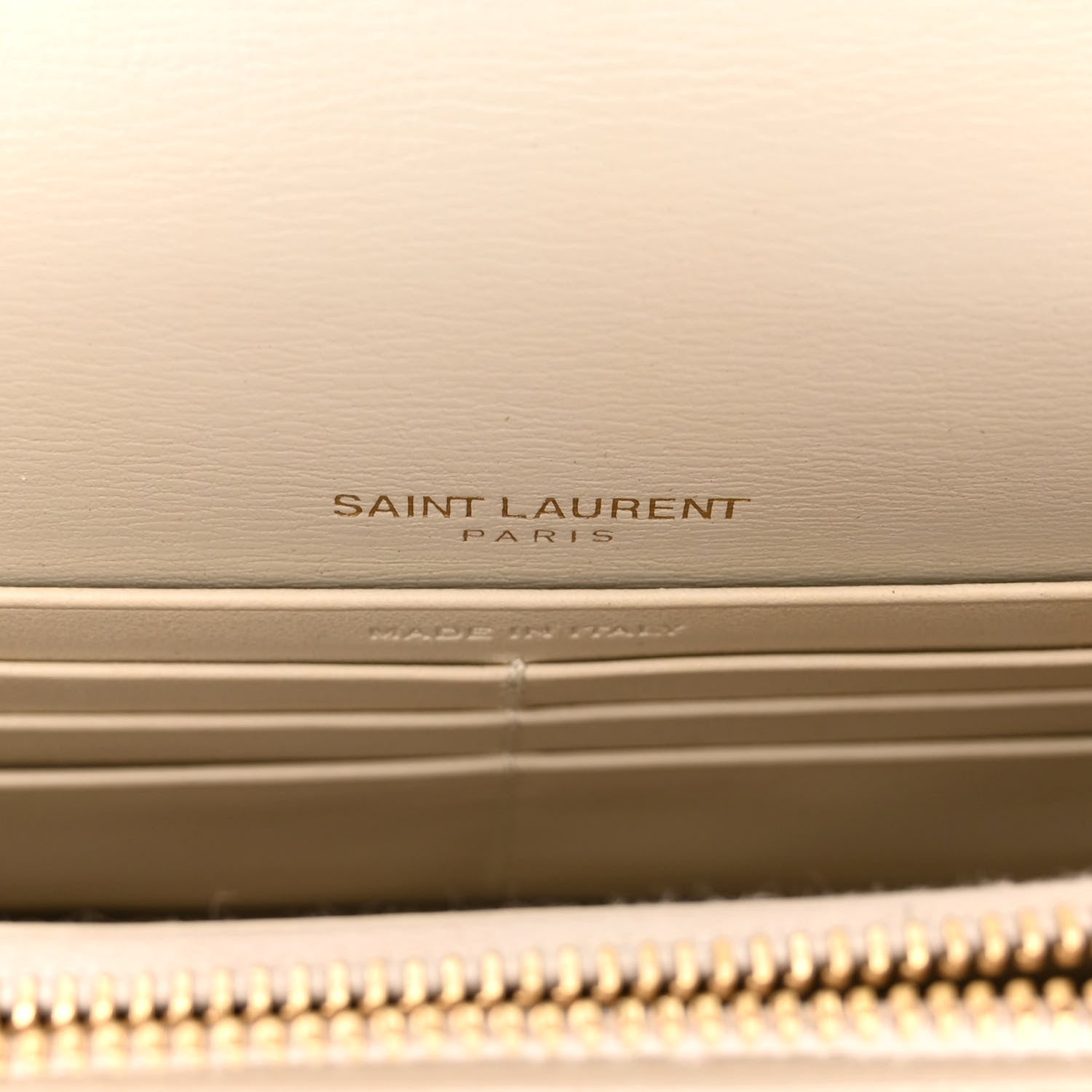 Saint Laurent Calfskin Monogram Sunset Chain Wallet Blanc Vintage 6 of 10