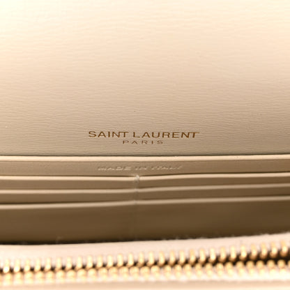 Saint Laurent Calfskin Monogram Sunset Chain Wallet Blanc Vintage 6 of 10