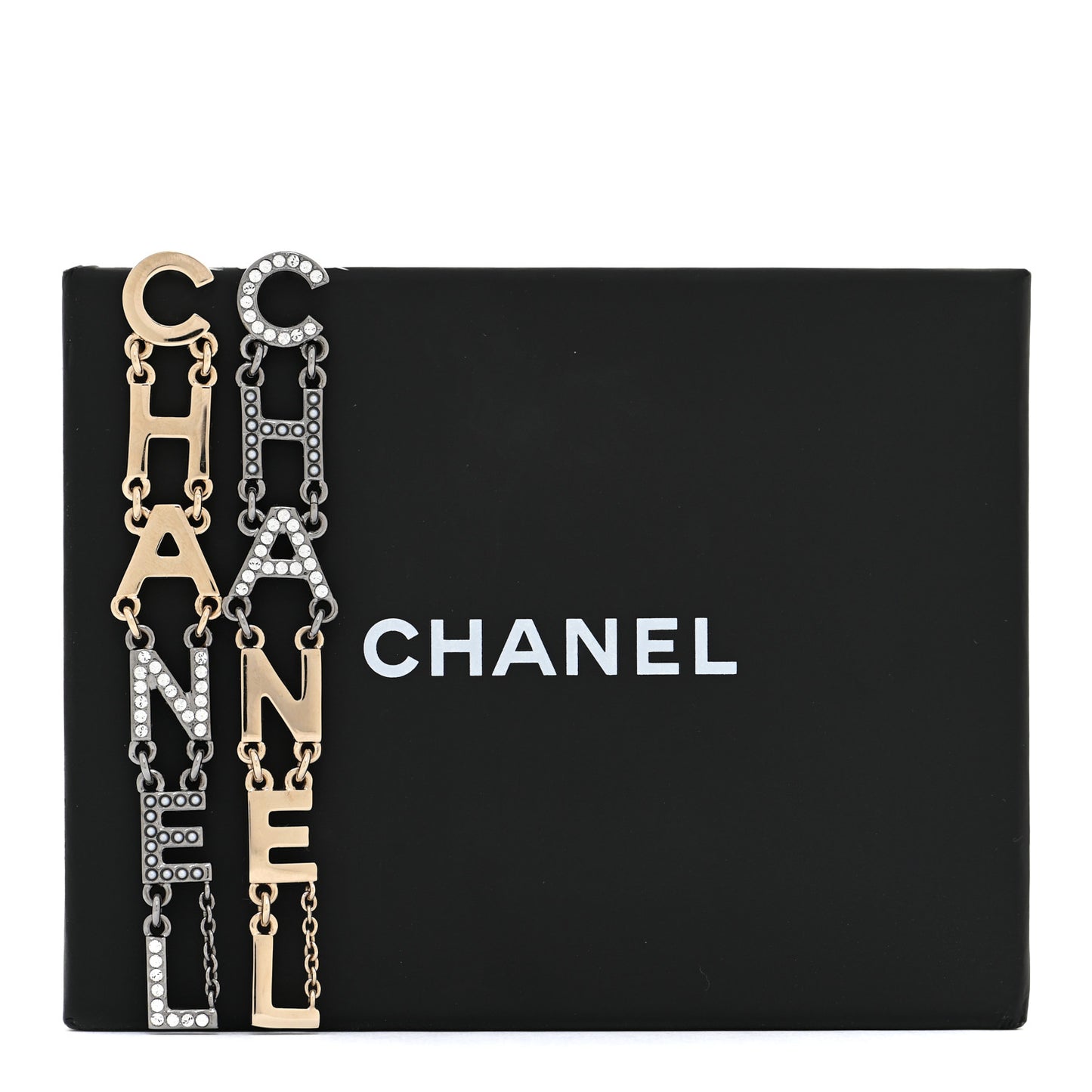 Crystal Pearl Chanel Bright Young Things Earrings Gold Ruthenium