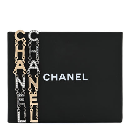 Chanel Crystal Pearl Chanel Bright Young Things Earrings Gold Ruthenium 6 of 6