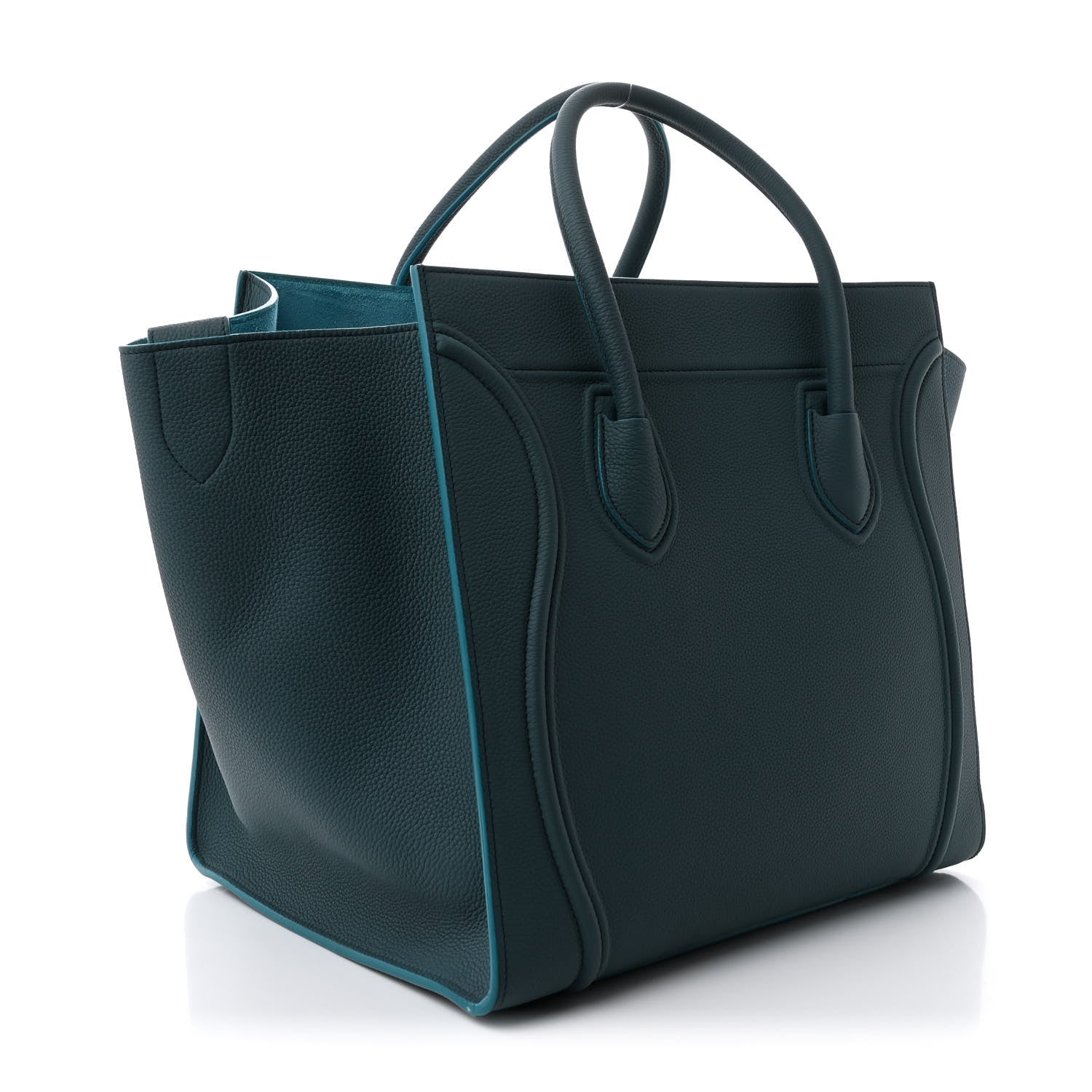Celine Grained Calfskin Medium Phantom Luggage Ocean 3 of 10