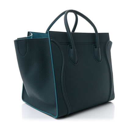 Celine Grained Calfskin Medium Phantom Luggage Ocean 3 of 10