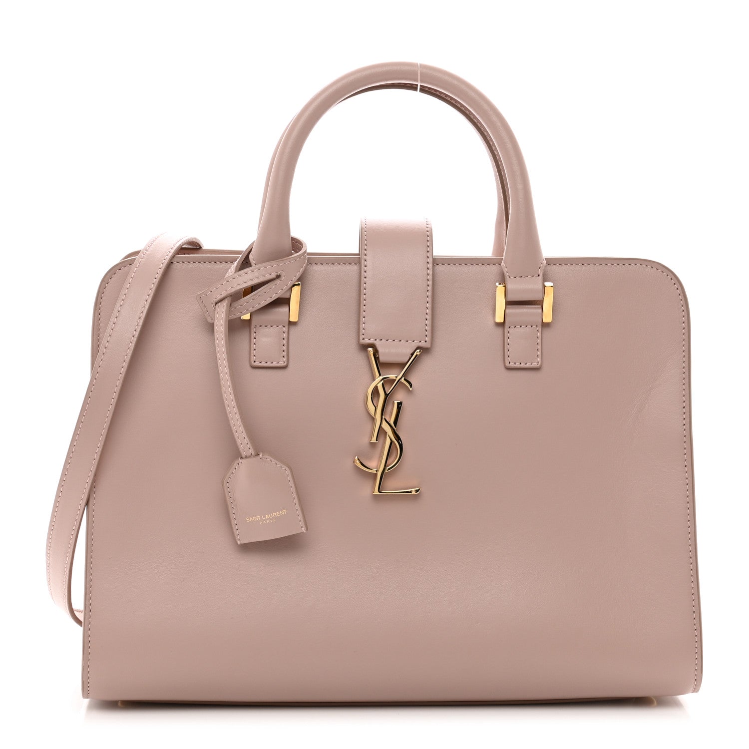 Saint Laurent Smooth Calfskin Small Monogram Cabas Pink 1 of 9