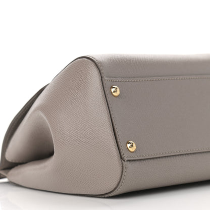 Dolce & Gabbana Dauphine Calfskin Medium Miss Sicily Satchel Grey 8 of 13
