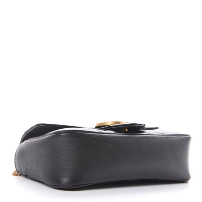 Gucci Calfskin Matelasse Super Mini GG Marmont Shoulder Bag Black 4 of 10