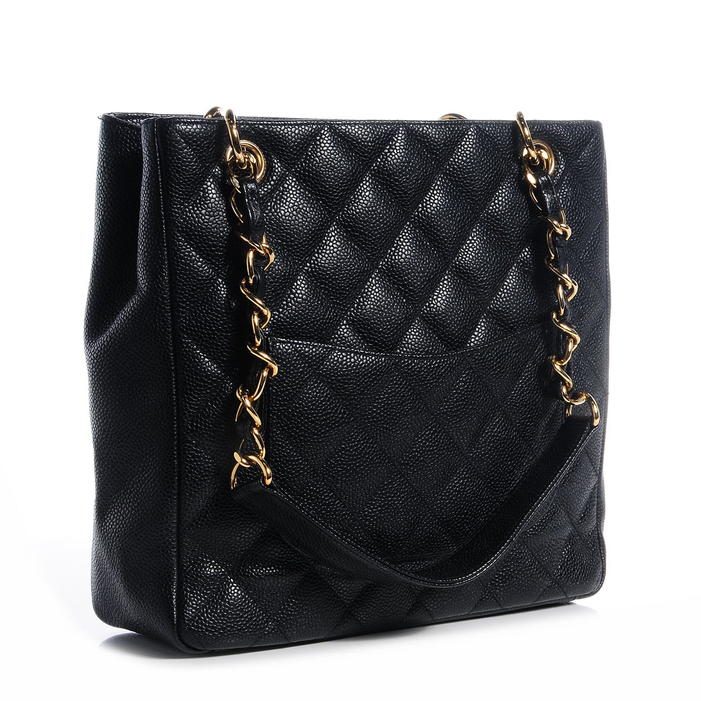 Caviar Petit Shopping Tote PST Black