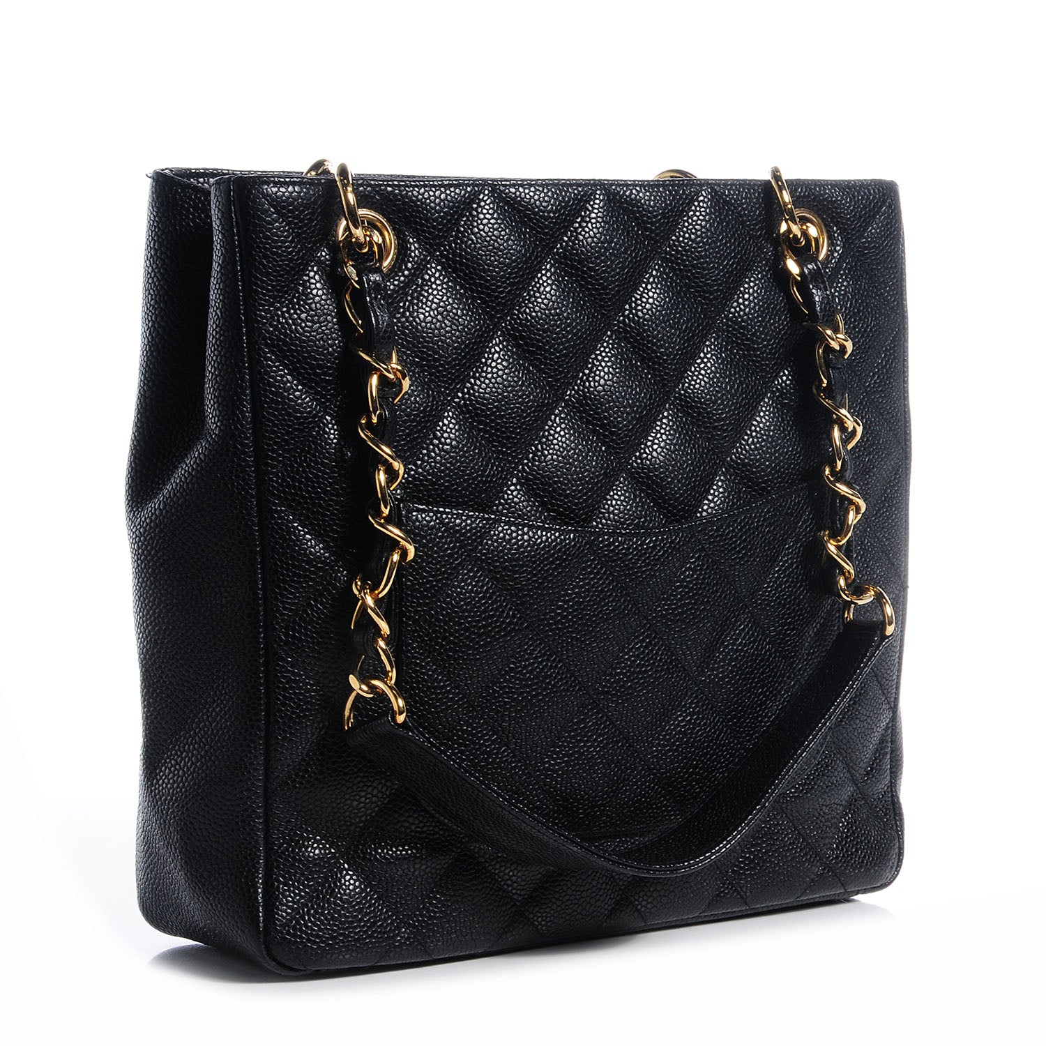 Chanel Caviar Petit Shopping Tote PST Black 3 of 7