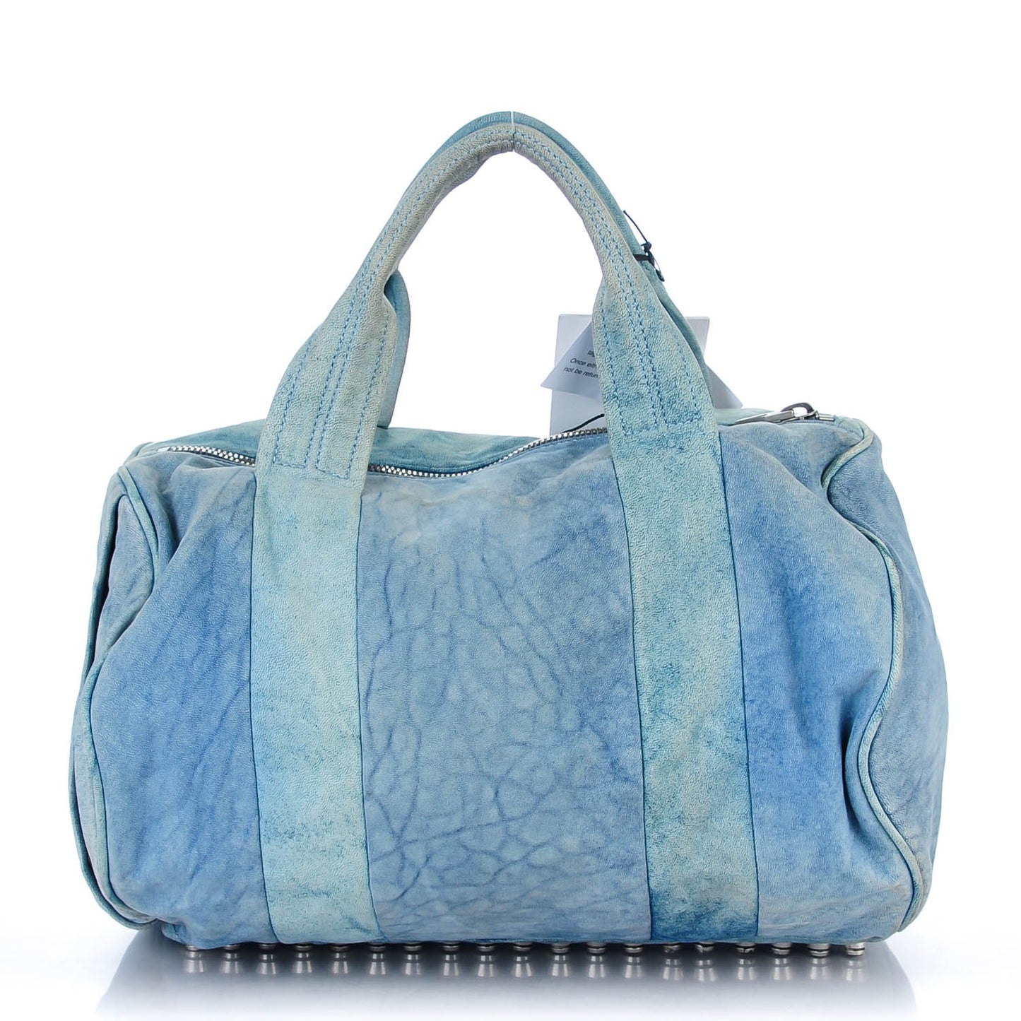 Tumbled Nubuck Rocco Ocean Silver Hardware