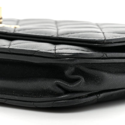 Chanel Lambskin Quilted Trendy CC Wallet On Chain WOC Black 10 of 23