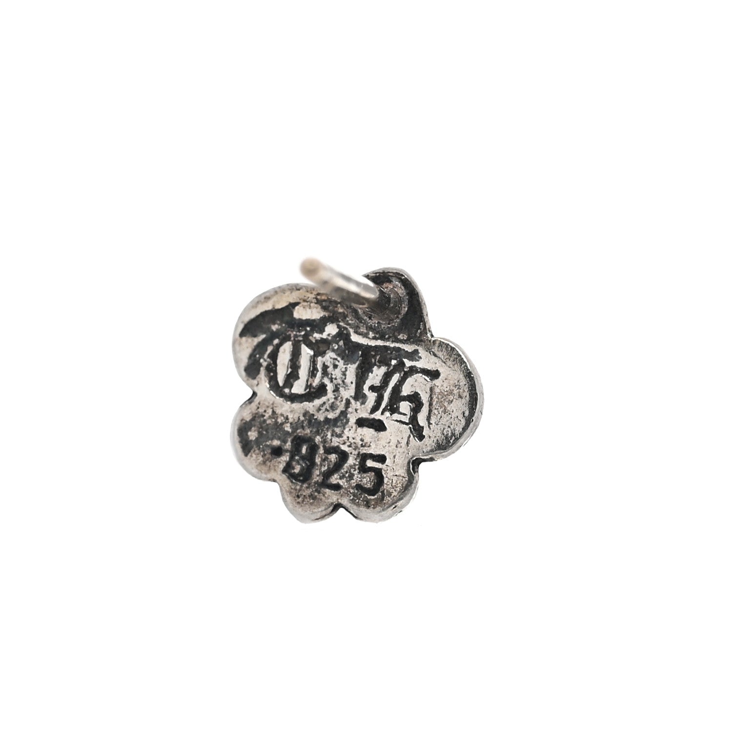Chrome Hearts Sterling Silver Fleur de Lis Stud Earrings 4 of 4