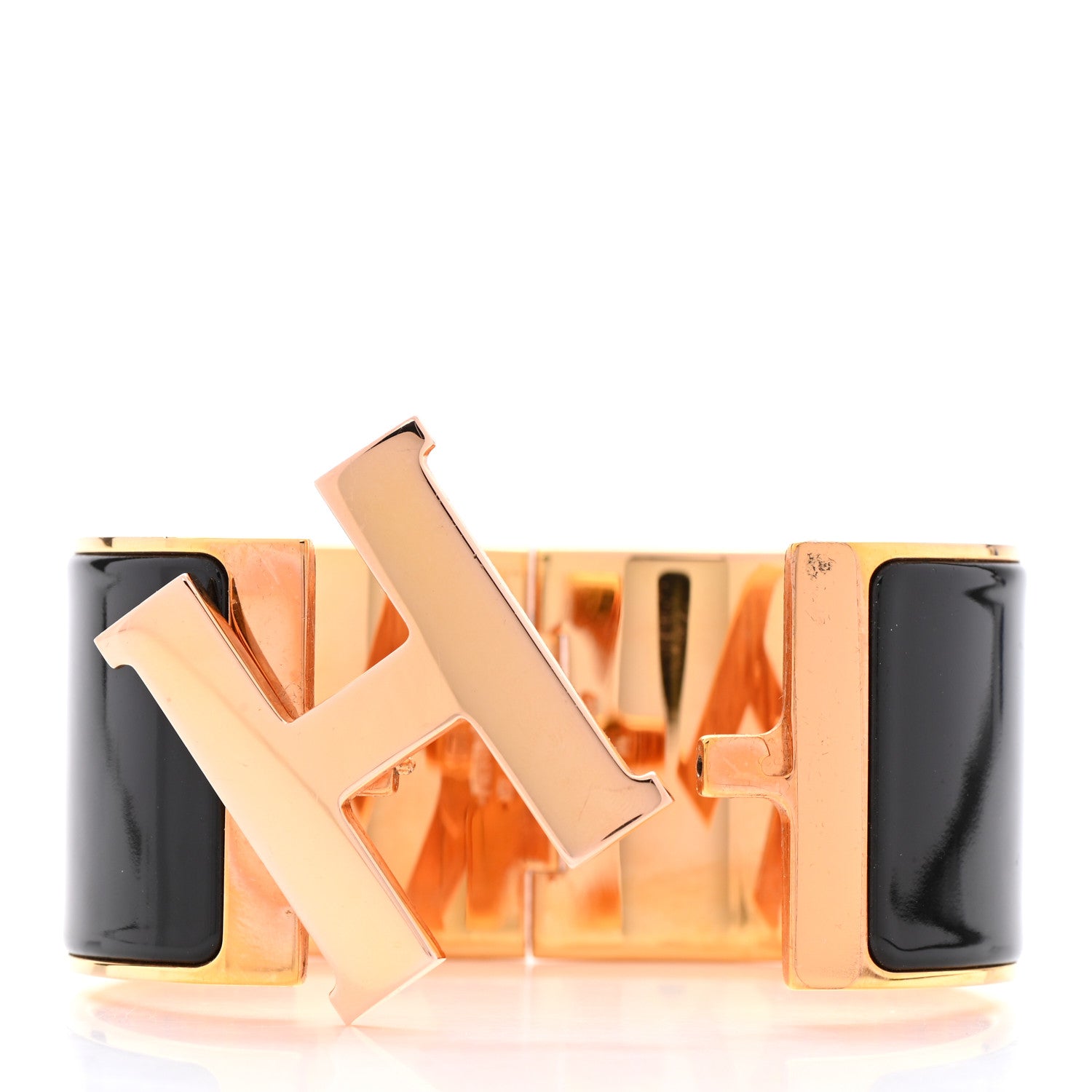 Hermes Enamel Extra Wide Clic Clac H Bracelet GM Black 5 of 5