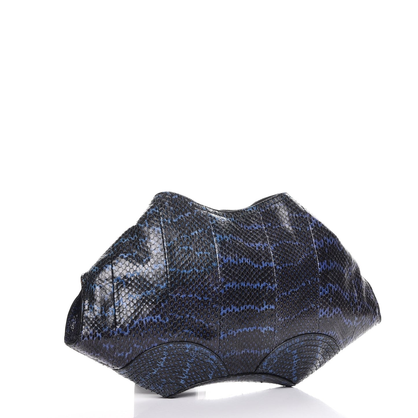 Python De Manta Clutch Blue