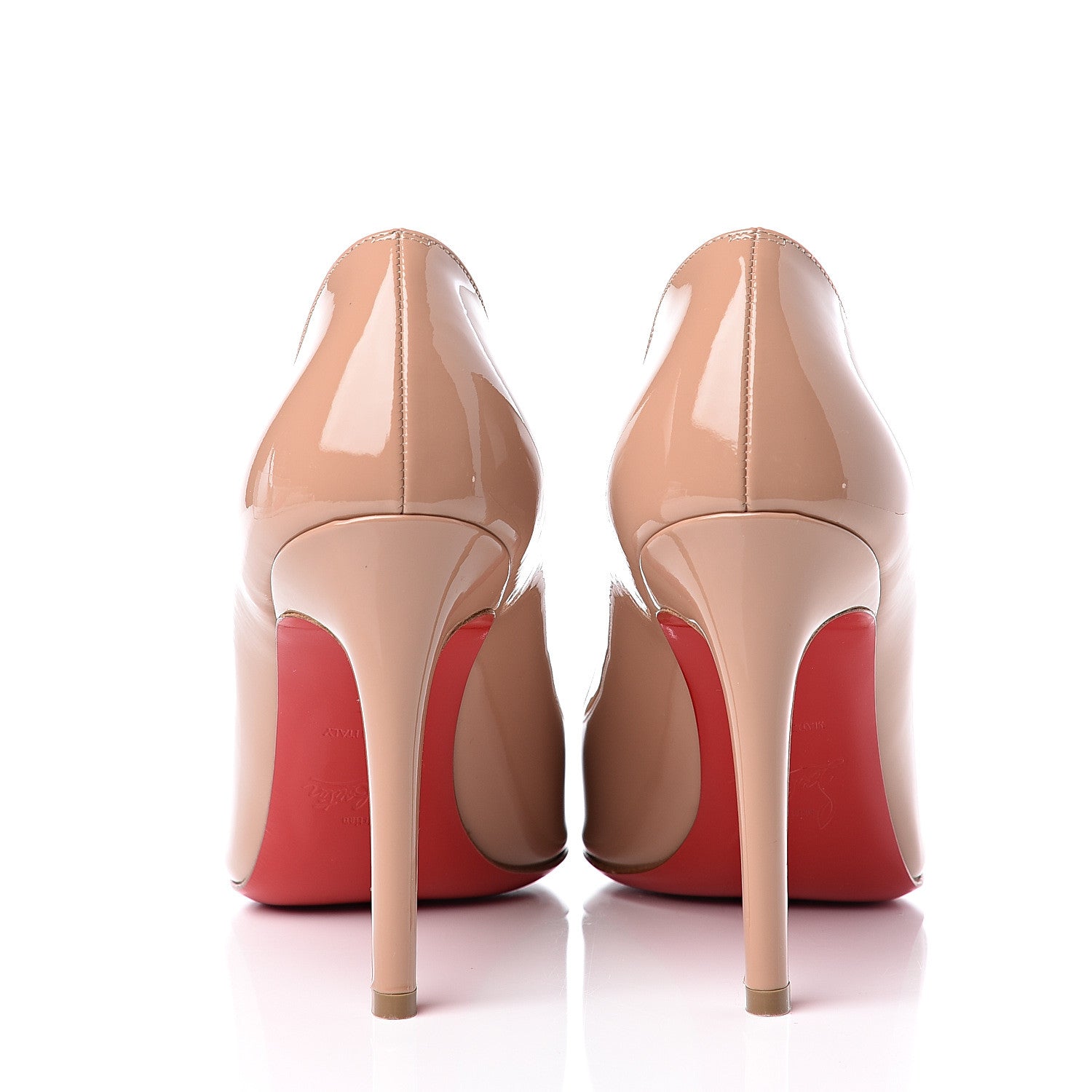 Christian Louboutin Patent Pigalle 100 Pumps 37 Nude 7 of 10