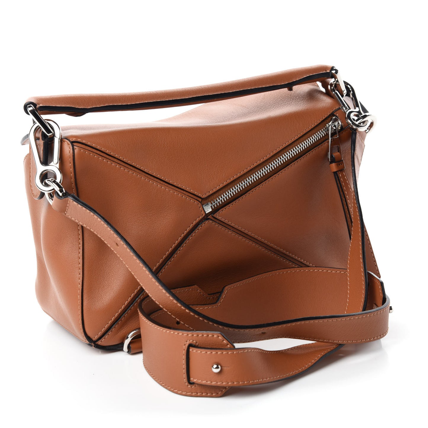 Calfskin Small Puzzle Bag Tan