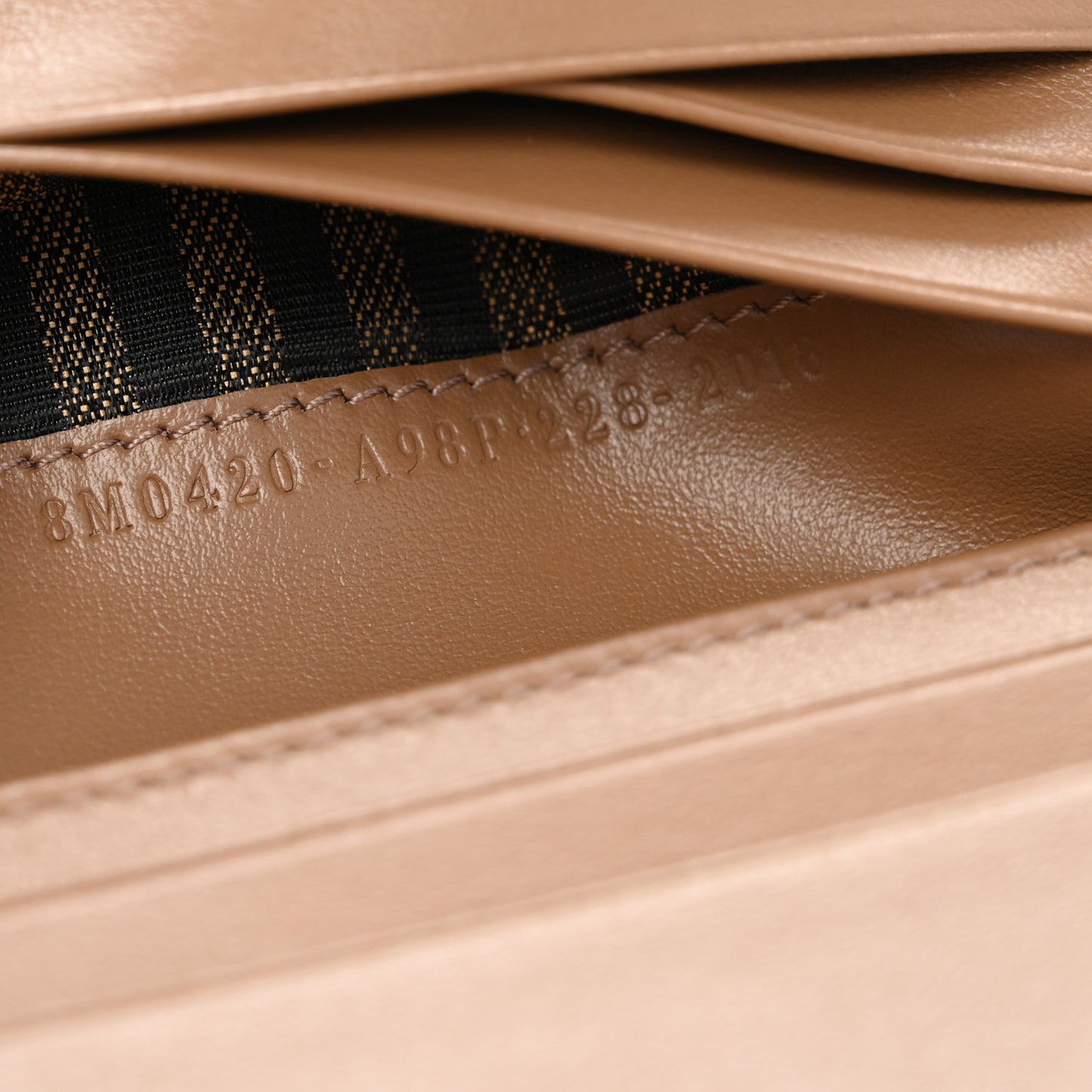 Fabric Jacquard FF 1974 Small Wallet Tobacco Moro