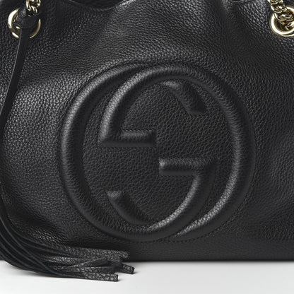Gucci Pebbled Calfskin Medium Soho Chain Shoulder Bag Black 12 of 12