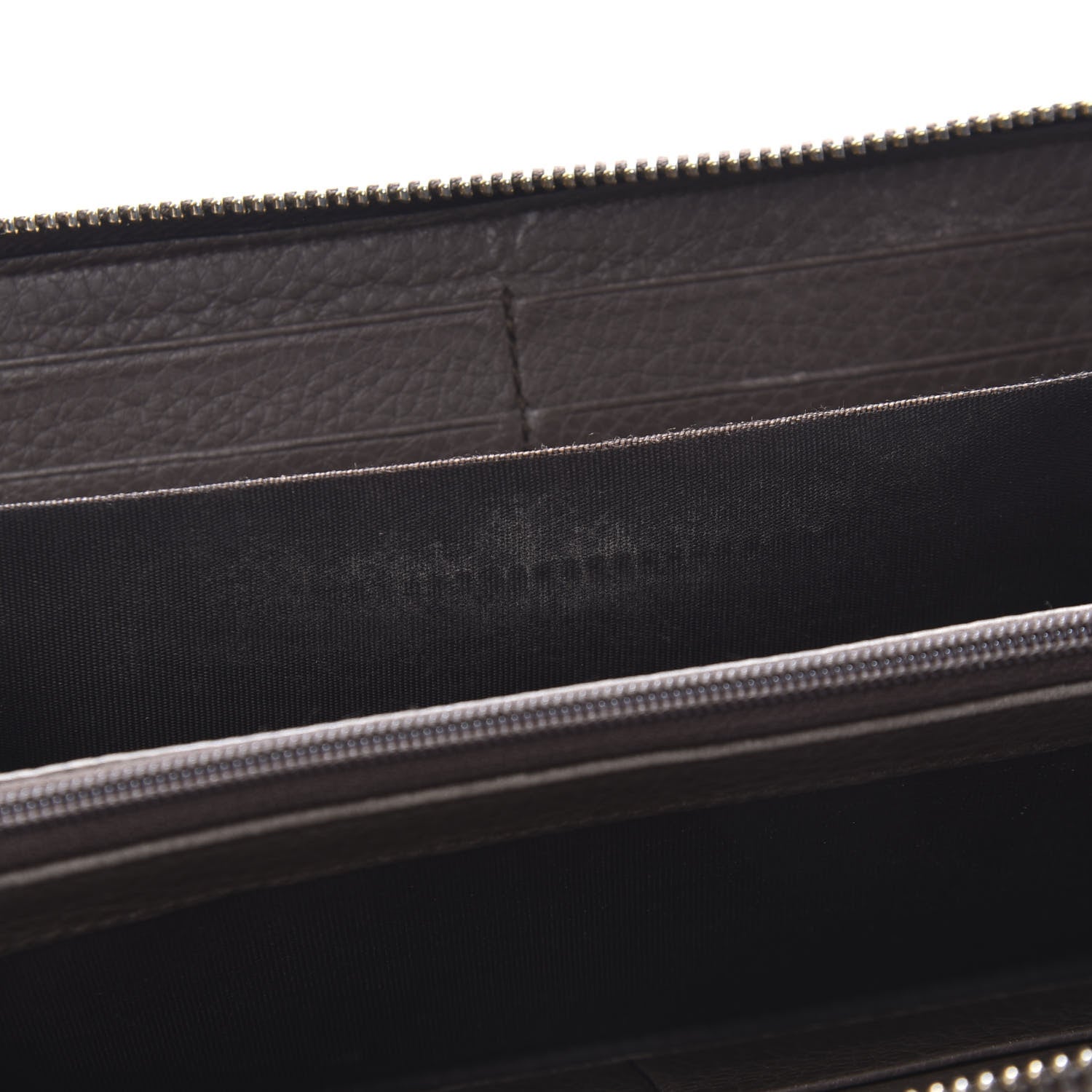 Gucci Dollar Calfskin Bamboo Tassel Zip Around Wallet Grey Field 10 of 10